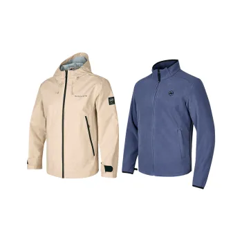 Skechers Water Resistant Windproof Wear Resistant Warm Water Repellent Windbreaker Jacket Men's Smoke Gray