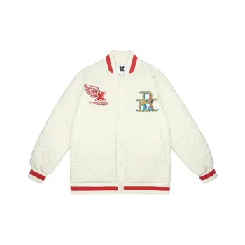 ED HARDY X Puffer Jacket Unisex Ecru