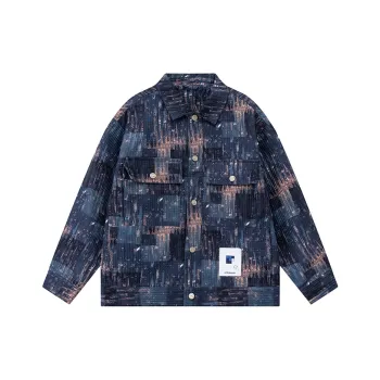 CAISEDI Jackets Coats Men's Blue