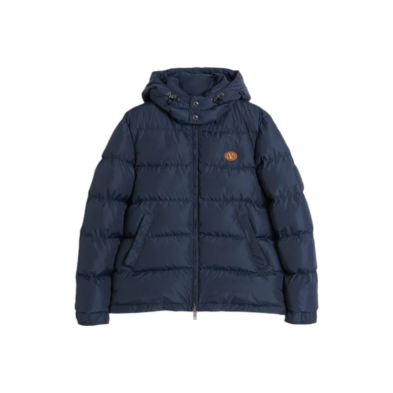 Valentino Zip Up Hooded Down Jacket-0