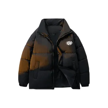 C1RCA American Minimalist Style Basic Brand Sports Logo Print Padded Puffer Jacket Unisex