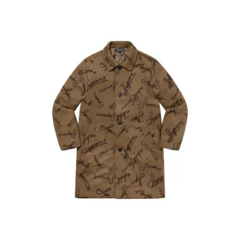 Supreme Script Logos Wool Overcoat