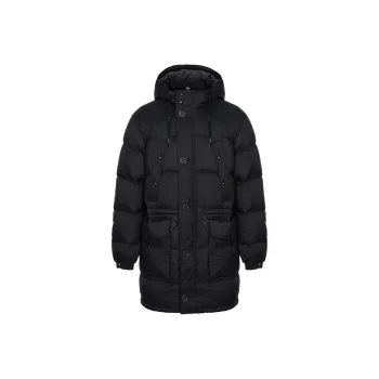 Burberry SS23 Down Jacket Nylon Mid Length Over The Bottom Thickened Coat Men's Marine Blue