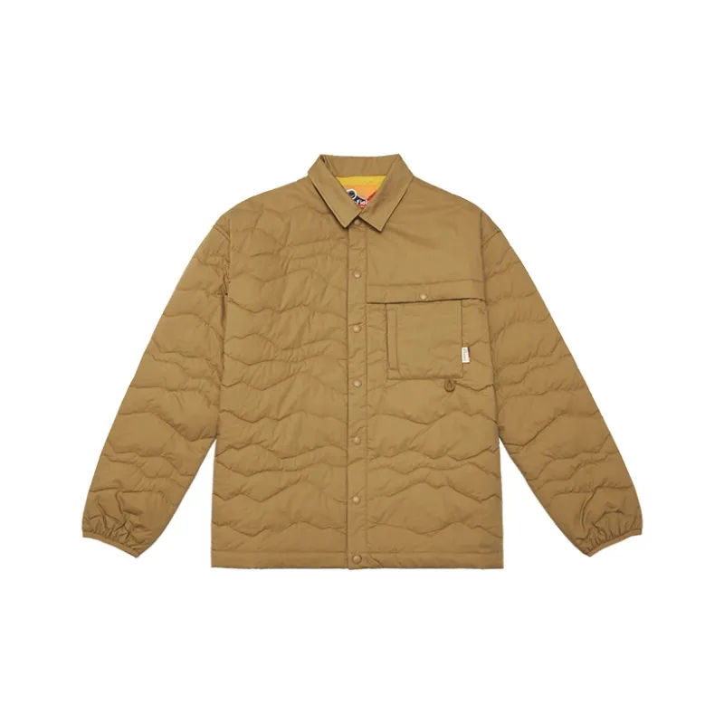 Penfield Lapel Loose Fit Moderate Puffer Jacket Unisex Khaki-0