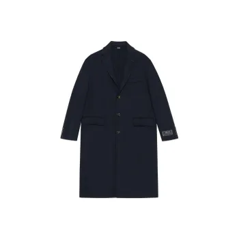 GUCCI Web Detailed Felted Coat