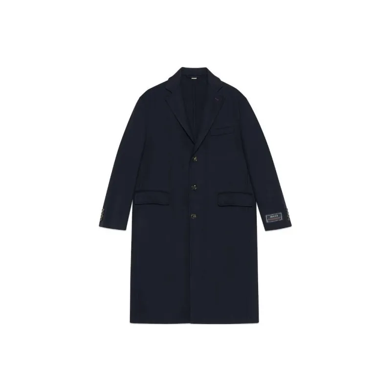 GUCCI Web Detailed Felted Coat-0