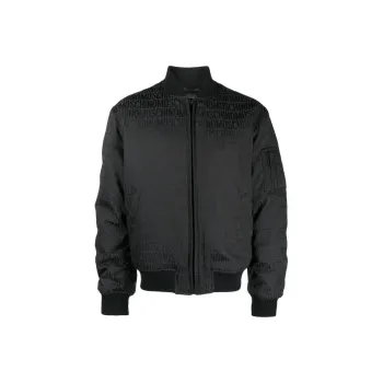 MOSCHINO All over logo print Cotton Bomber Jacket