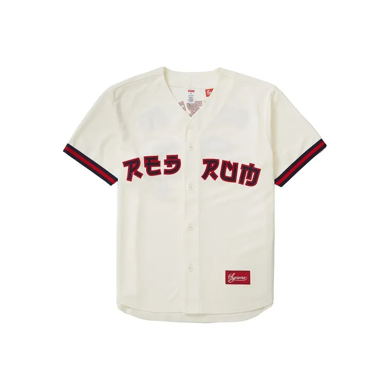 Supreme Red Rum Baseball Jersey-0