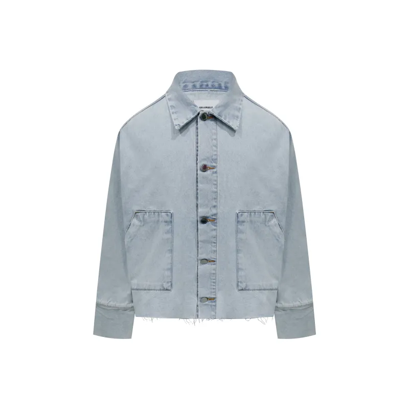 Askyurself Denim Jacket Unisex Washed Blue-0
