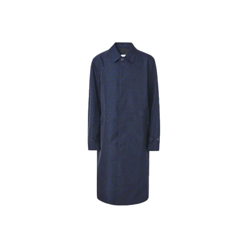 Burberry Coats Men's Deep Royal Blue-0