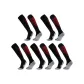 Long Shaft Soccer Socks Black 5 Pack