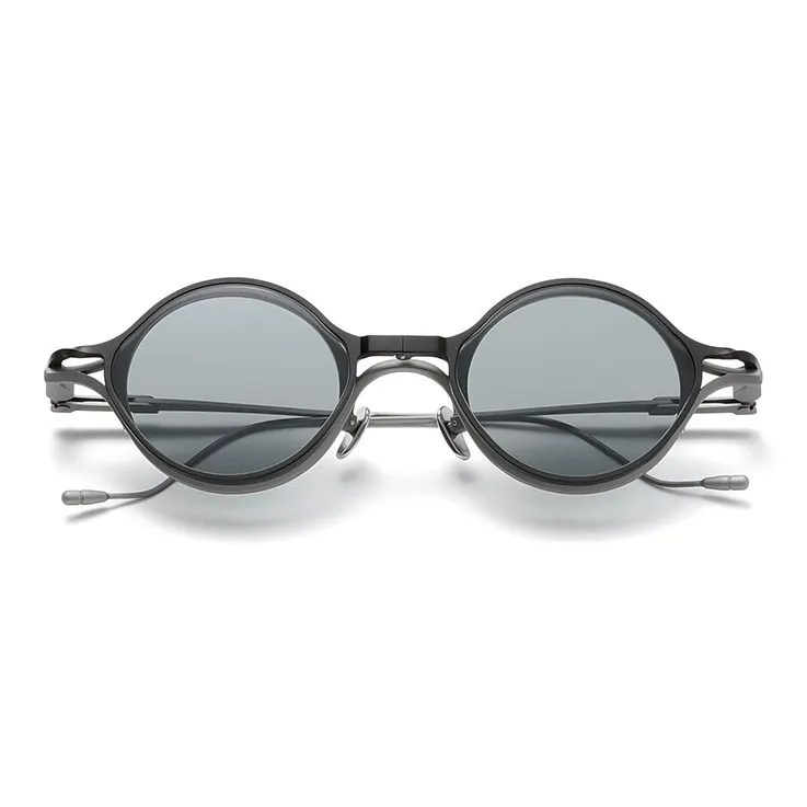 ROLLOTD Titanium Round Sunglasses Unisex-8