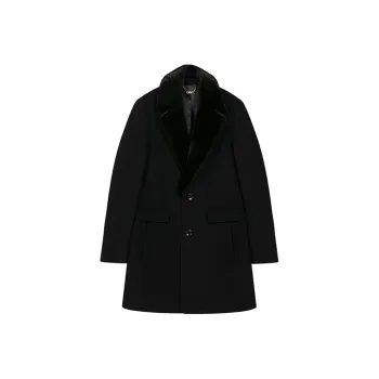 DAVID NAMAN Coats Men Black