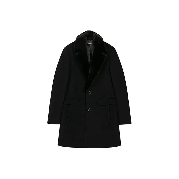 DAVID NAMAN Coats Men Black-0