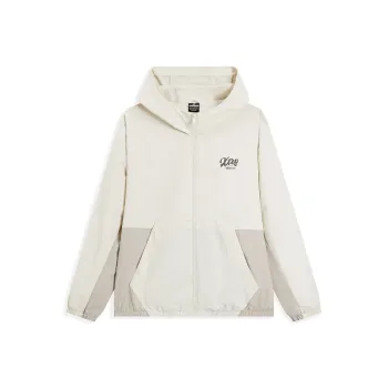 XTEP Waterproof Jackets & Coats Unisex Cotton White/Shadow Gray