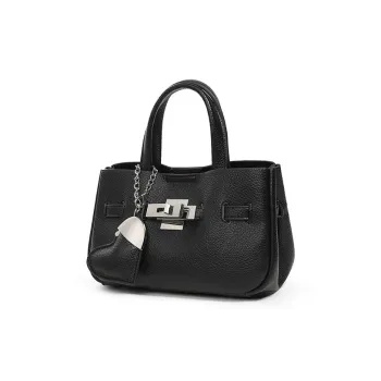 Teenmix Cow Leather With Synthetic Leather One Shoulder Handbag Women's Black/Milkshake White/Sea Jasmine Green