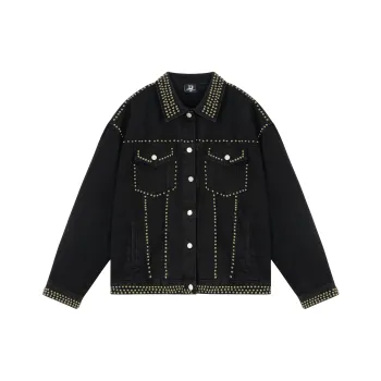 XINYINSU 24FW Denim Jacket Unisex Black