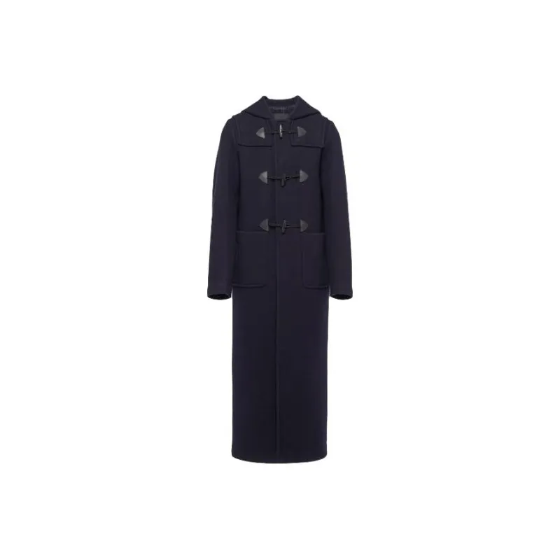 PRADA Double Breasted Hooded Duffle Coat-0