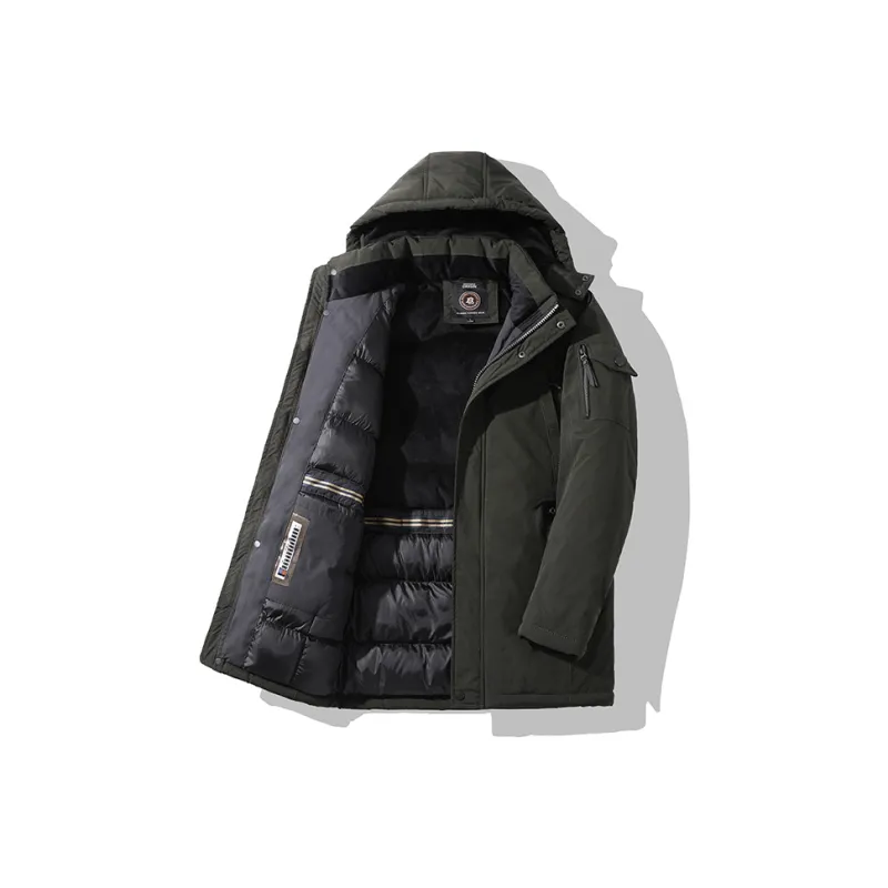 New Business Origin Solid Color Detachable Hood Loose Fit Thickened Mid Length Puffer Jacket Unisex-8