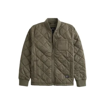 Hollister Jackets Men Olive Green