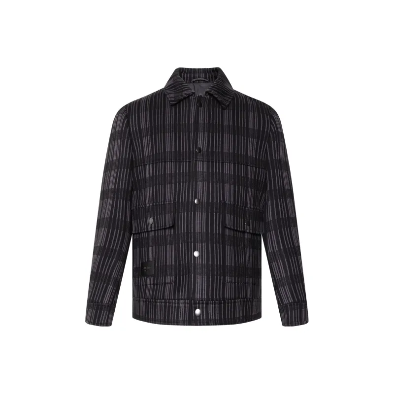 LESS IS MORE Coat Men Black Purple-0