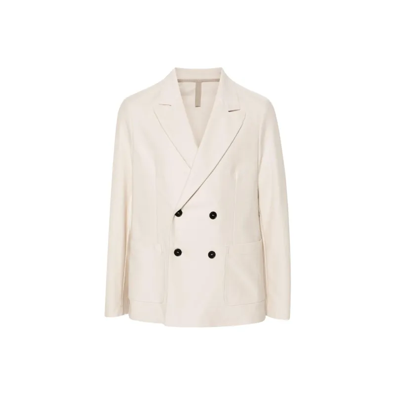 HARRIS WHARF LONDON Double breasted Twill Blazer-0