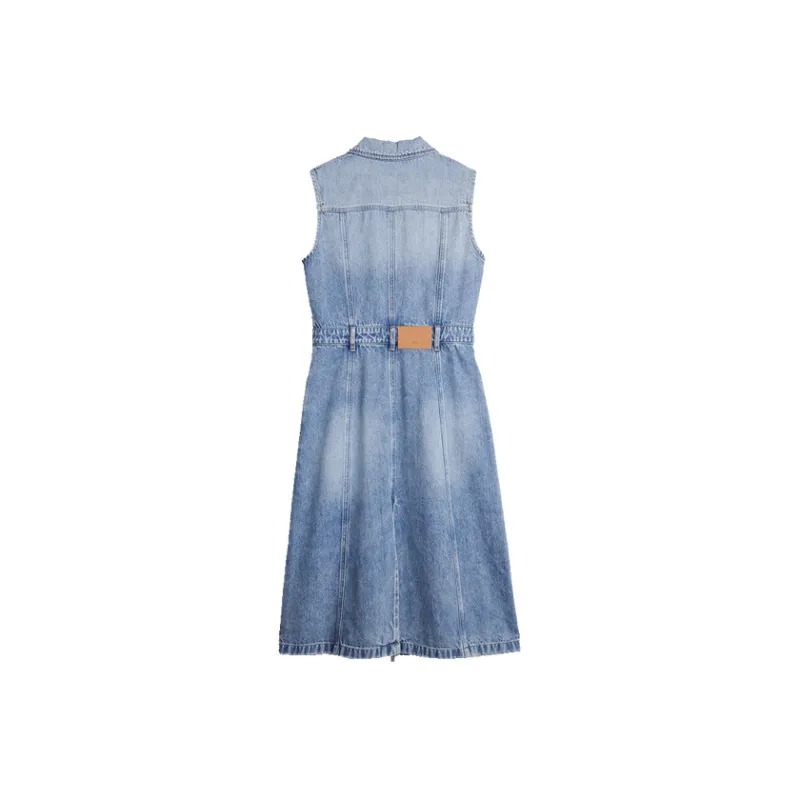 ELLE Sleeveless Dress Women's Blue-1