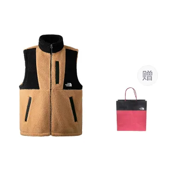 THE NORTH FACE Vest Men's Khaki Includes Shopping Bag