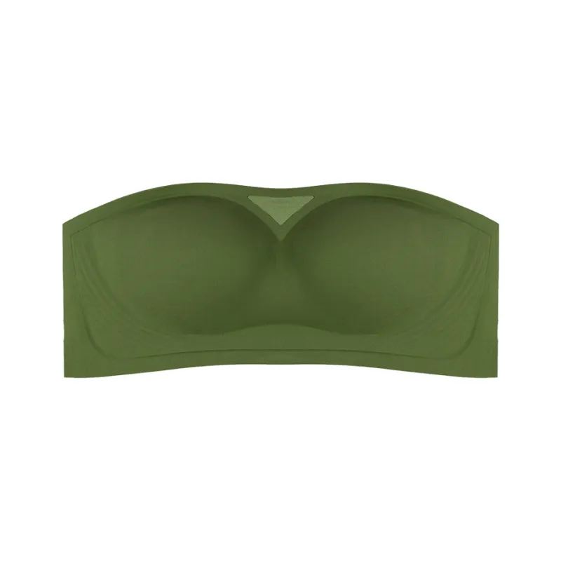 GORRENNO Strapless Bra Women's Milk White-23