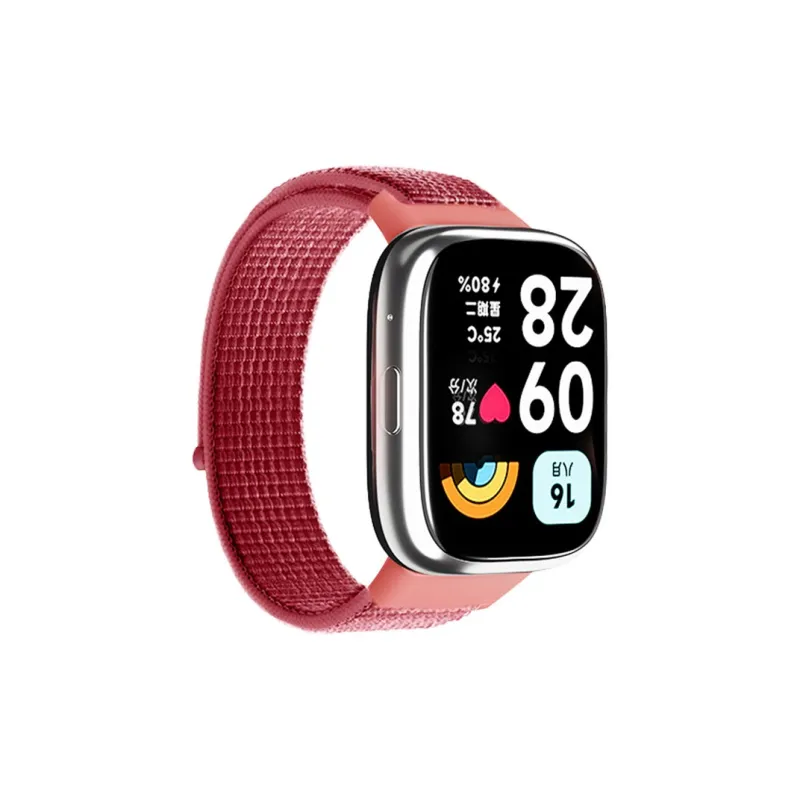 ZHENGGUANG Watch Band Apple Red Beige Compatibility Nylon Material-11