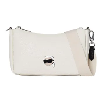 KARL LAGERFELD Recycled Polyurethane Crossbody Bag, Shoulder Bag Trumpets Women's Ecru