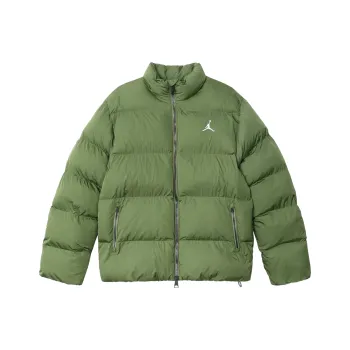 JORDAN Essentials Puffer Jackets Men Light Olive Yellow