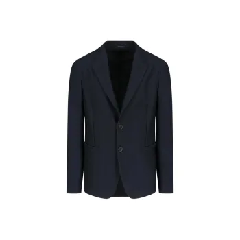 GIORGIO ARMANI Single Breasted Straight Hem Blazer