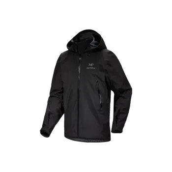 Arcteryx BETA Waterproof, Windproof, UV Protection, Abrasion Resistant Windbreaker Jacket Men's Black