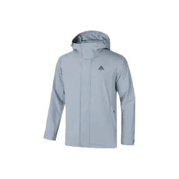 Anta Breathable Water-Repellent Windbreaker Jacket Men's Gray