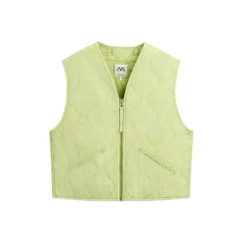 ZARA Vests Men Lemon Yellow