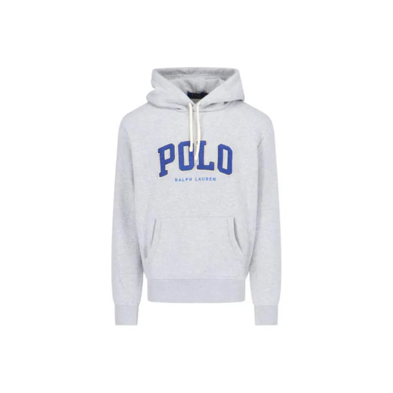 Polo Ralph Lauren Logo Flocked Drawstring Hoodie-0