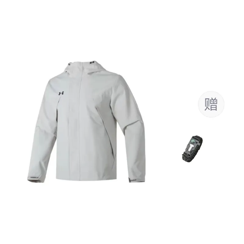 Under Armour Jackets Coats Men's Light Gray Comes With Survival Bracelet-0
