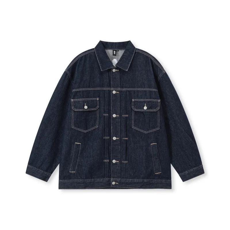 CHOUCHOUS Denim Jacket Unisex Blue-0