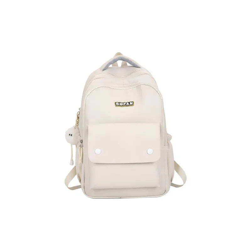 BRABOSTON Nylon Backpack Unisex Ecru/Black/Light Yellow/Neon Green/Cyan/Light Blue-0