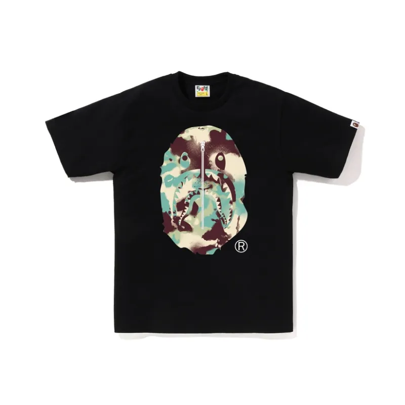 A BATHING APE ® Camouflage graphic T shirt-4