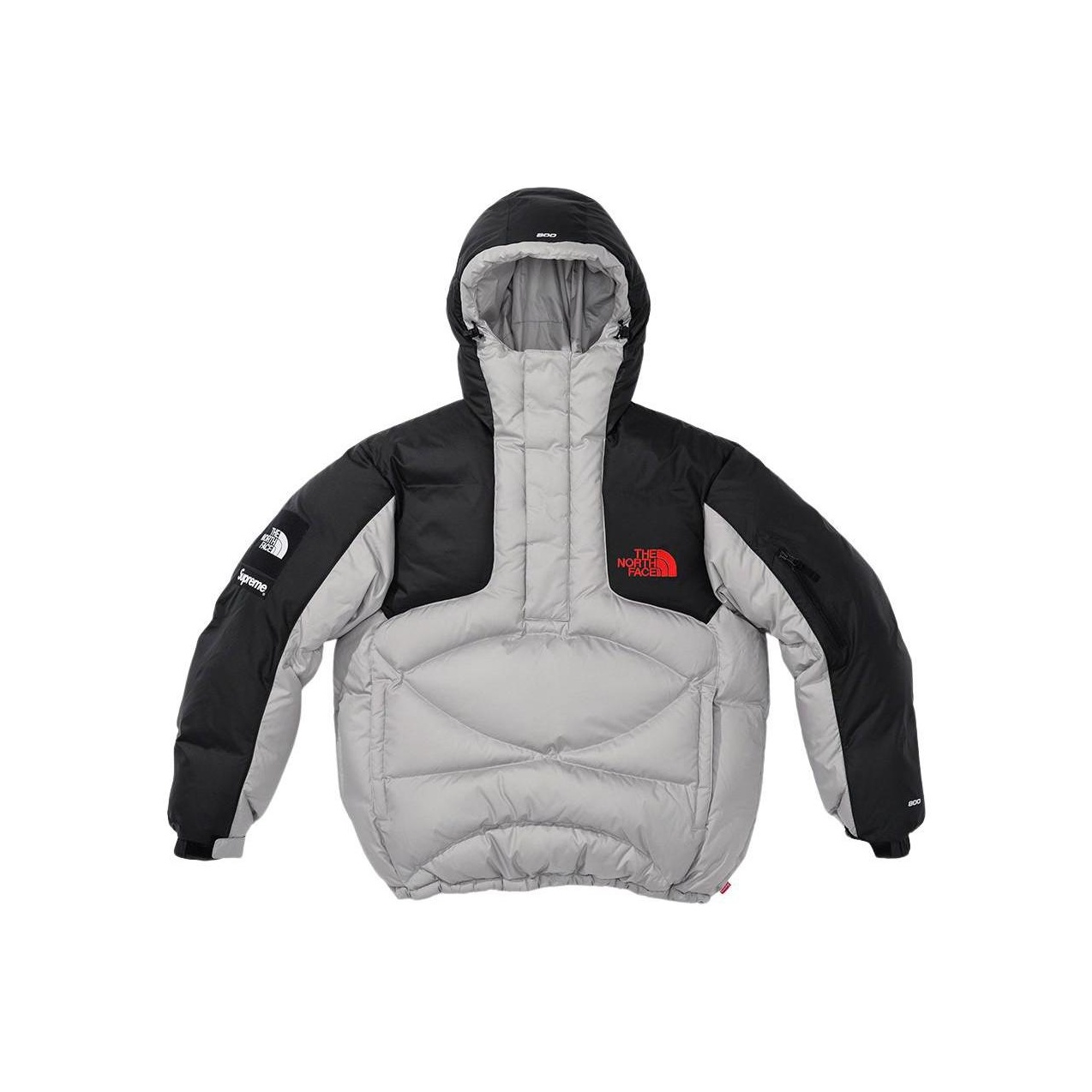 SUPREME sz M THE NORTH FACE 800-FILL HALF ZIP HOODED