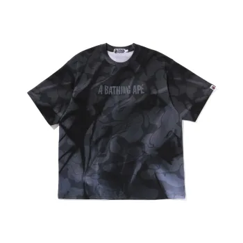 A BATHING APE Overall Print Logo Relaxed Fit Tee