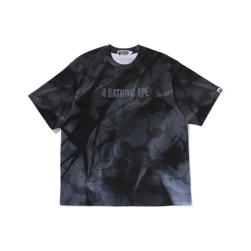 A BATHING APE Overall Print Logo Relaxed Fit Tee-0