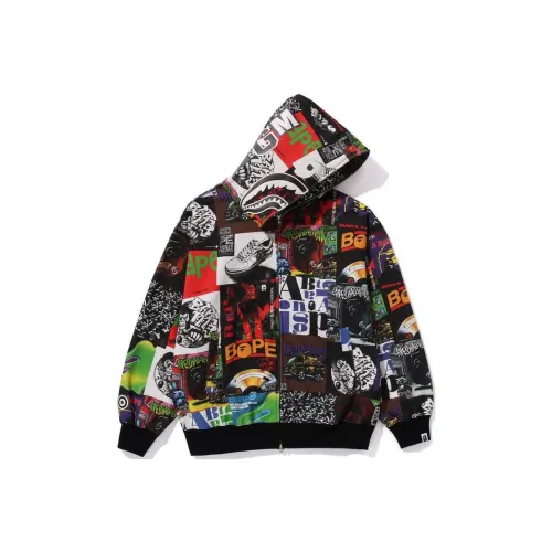 A BATHING APE Album Monogram Shark Hoodie