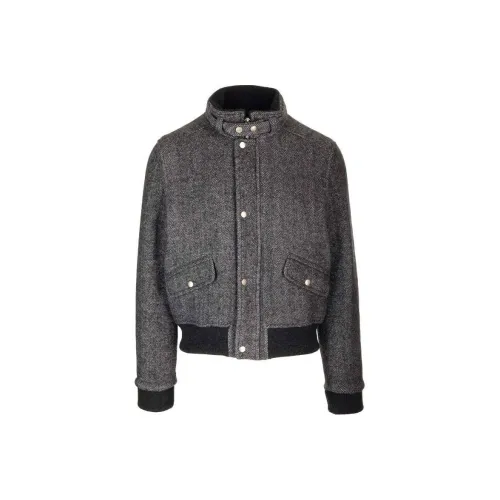 ISABEL MARANT High Neck Buttoned Bomber Jacket
