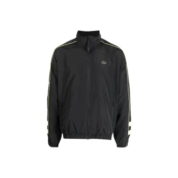 LACOSTE Concealed hood Logo patch Jacket