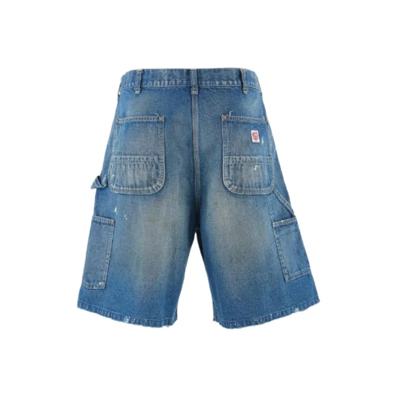 SAINT Mxxxxxx SS25 Denim Shorts Unisex Blue-1