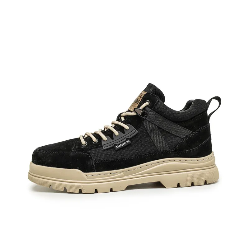 GESENLANG Abrasion Resistant Cushioning Slip Resistant Mid Top Casual Shoes Men's-0