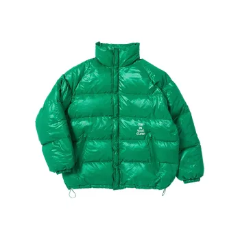 STAYREAL Letter Stand Collar Loose Fit Thickened Down Jacket Unisex